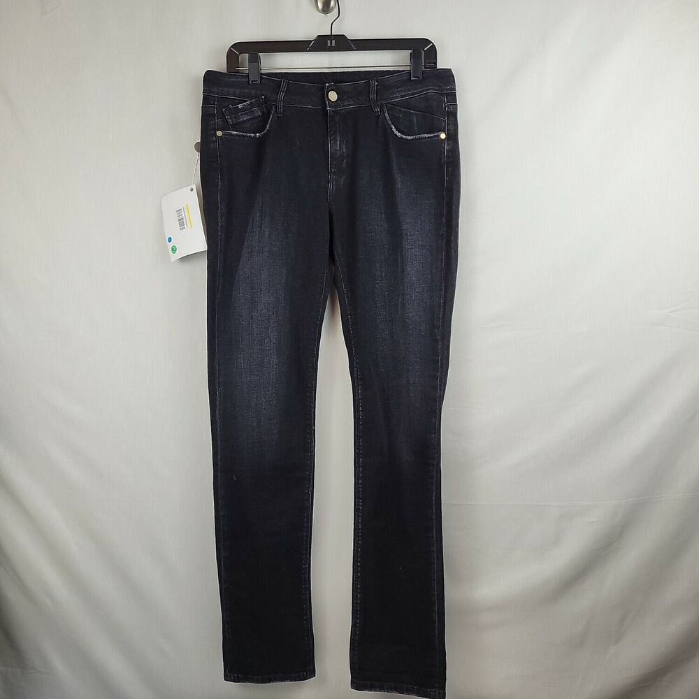 Manila Grace Womens Black Regular Fit Stretch Denim‎ Skinny Jeans Size 34WX32L